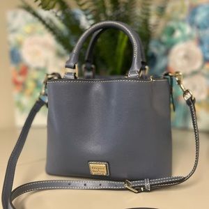 DOONEY & BOURKE Saffiano Leather Mini Barlow in Graphite